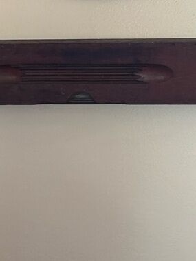 Amish made repurposed level coat hanger